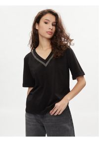 Liu Jo T-Shirt TA4101 JS003 Czarny Regular Fit. Kolor: czarny. Materiał: bawełna