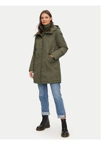TOMMY HILFIGER - Tommy Hilfiger Parka WW0WW43121 Khaki Regular Fit. Kolor: brązowy. Materiał: bawełna #3