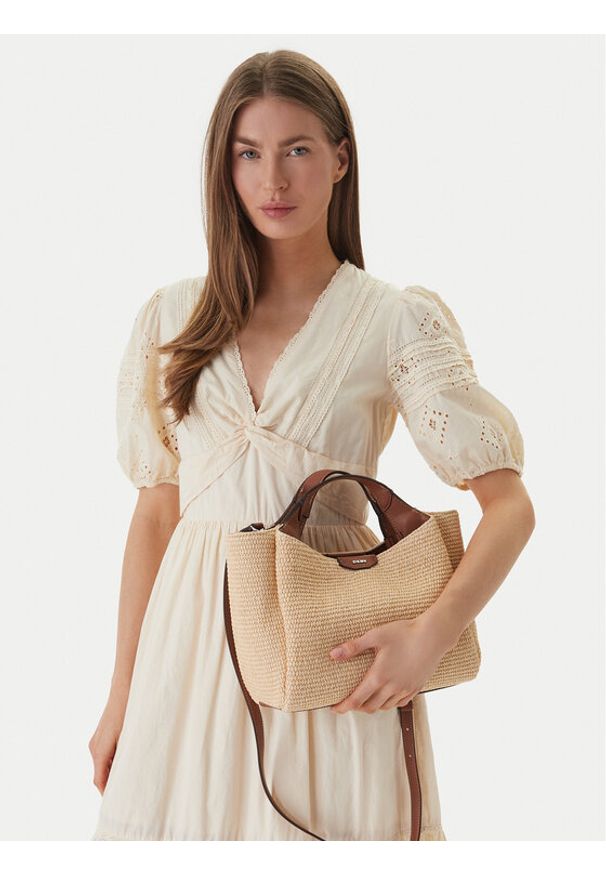 DKNY Torebka Willa Satchel R61DOG33 Beżowy. Kolor: beżowy