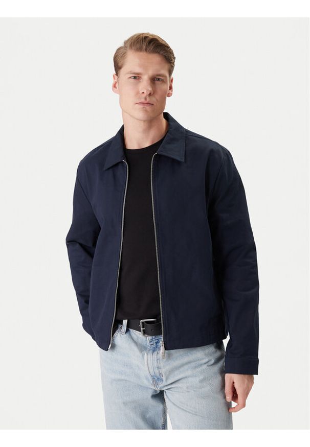 Calvin Klein Kurtka przejściowa LV04LE419G Granatowy Regular Fit. Kolor: niebieski. Materiał: bawełna