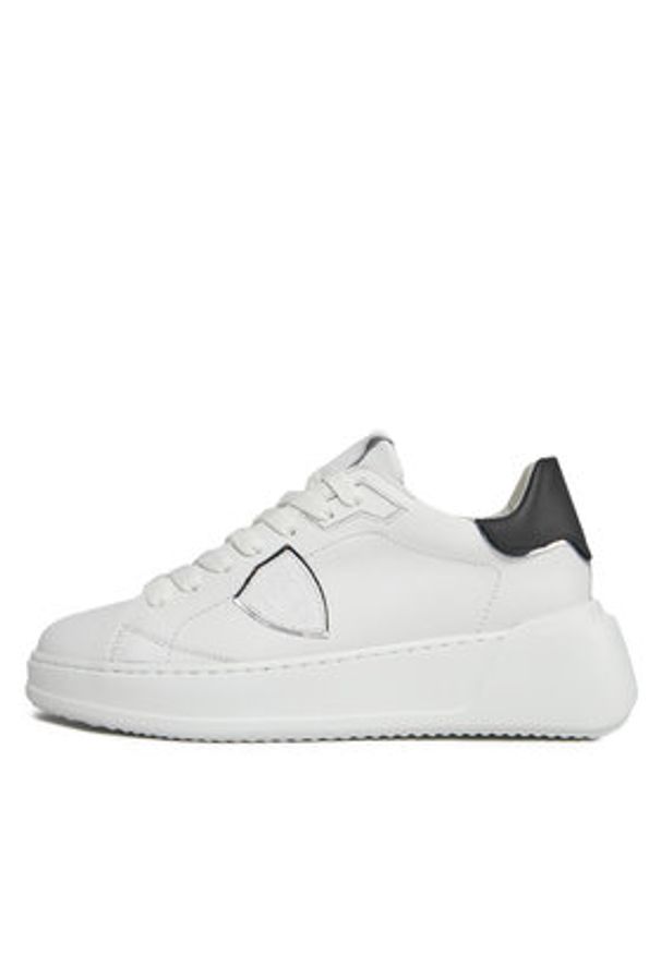 Philippe Model Sneakersy Temple Low TRES V010 Biały. Kolor: biały. Materiał: skóra