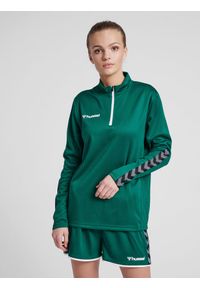 Bluza do piłki nożnej damska Hummel demi-zip hml AUTHENTIC. Kolor: biały, zielony, wielokolorowy