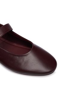 TOMMY HILFIGER - Tommy Hilfiger Baleriny Buckle Leather Ballerina FW0FW09684 Brązowy. Kolor: brązowy. Materiał: skóra #6