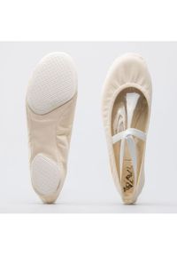 IWA - Baletki gimnastyczne Iwa 302 kremowe białe. Nosek buta: otwarty. Kolor: biały. Materiał: materiał, guma. Szerokość cholewki: normalna. Styl: sportowy #3