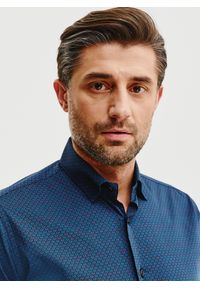 Pako Lorente - PAKO LORENTE – Koszula męska mikrowzór. Materiał: bawełna, elastan. Długość rękawa: długi rękaw. Długość: długie. Sezon: lato, wiosna