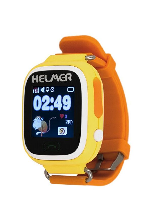 Helmer Chytré dotykové hodinky s GPS lokátorem LK 703 žluté + SIM karta GoMobil s kreditem 50 Kč. Rodzaj zegarka: cyfrowe