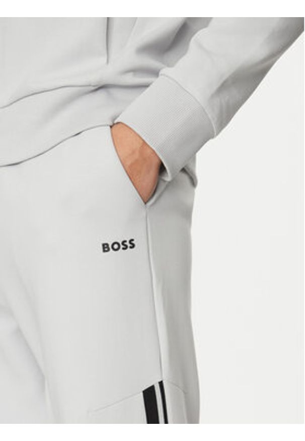 BOSS Dres 50533738 Szary Regular Fit. Kolor: szary. Materiał: bawełna