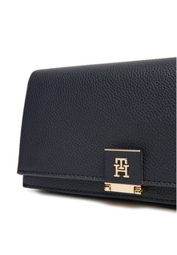 TOMMY HILFIGER - Tommy Hilfiger Torebka Th Her Mini Crossover Corp AW0AW17678 Granatowy. Kolor: niebieski. Materiał: skórzane