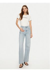 Guess T-Shirt O5RI01 KBBU1 Biały Slim Fit. Kolor: biały. Materiał: bawełna