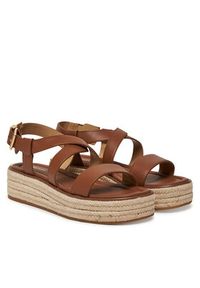 MICHAEL Michael Kors Espadryle Lynn 40S5LYFS1L Brązowy. Kolor: brązowy. Materiał: skóra