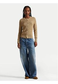 Polo Ralph Lauren Kardigan 211971868502 Beżowy Regular Fit. Typ kołnierza: polo. Kolor: beżowy. Materiał: bawełna #3