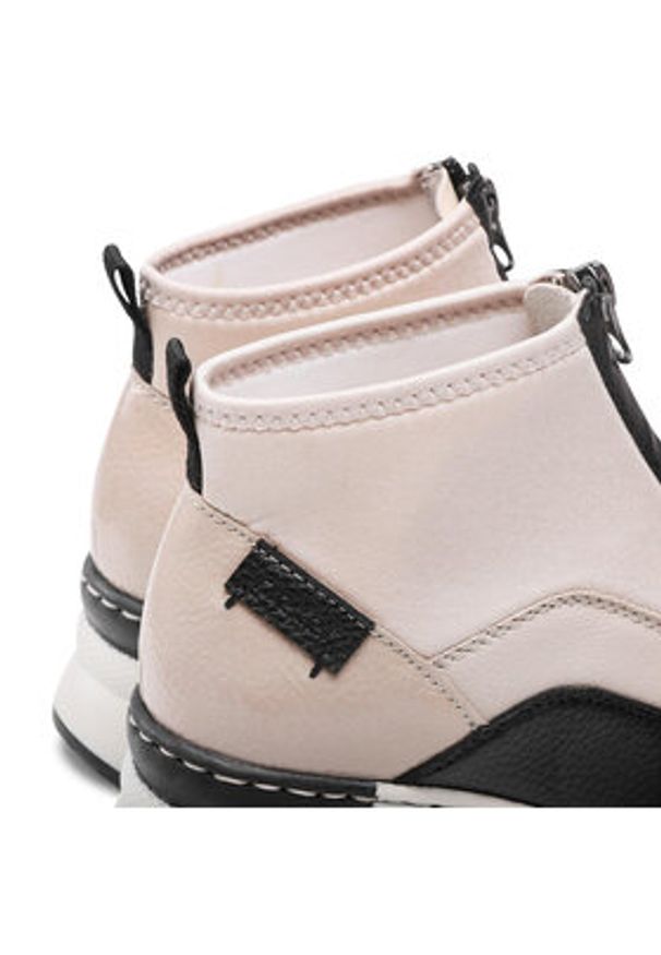 Rieker Sneakersy N6352-60 Beżowy. Kolor: beżowy. Materiał: materiał