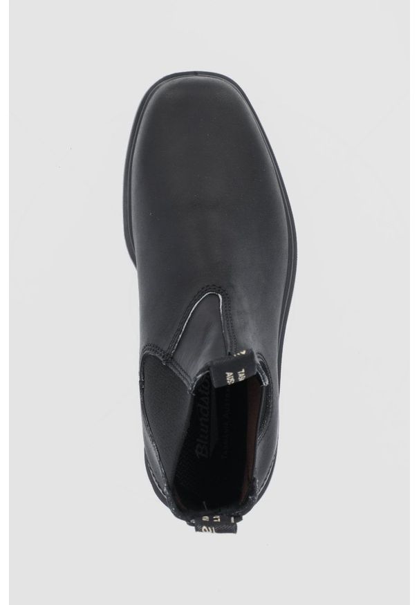 Blundstone Sztyblety skórzane 063 damskie kolor czarny na płaskim obcasie. Nosek buta: okrągły. Kolor: czarny. Materiał: skóra. Obcas: na obcasie. Wysokość obcasa: niski