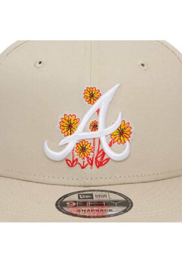New Era Czapka z daszkiem Flower Icon 950 Braves 60435106 Beżowy. Kolor: beżowy. Materiał: materiał