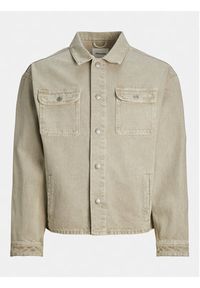 Jack & Jones - Jack&Jones Kurtka jeansowa Chase 12249029 Beżowy Loose Fit. Kolor: beżowy. Materiał: bawełna