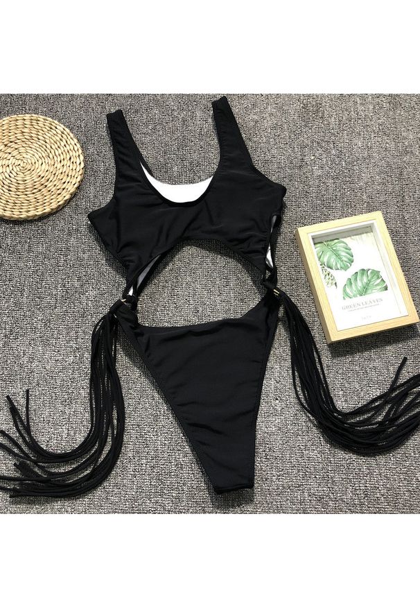 Intica - Strój kąpielowy z wycięciami i frędzlami na plażę i basen Helfriede. Kolor: wielokolorowy. Materiał: tkanina, materiał