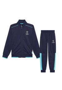 CHAMPIONS LEAGUE - Dres treningowy UEFA Champions League dla dzieci. Kolor: niebieski. Materiał: dresówka. Styl: sportowy