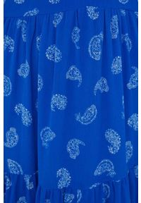 Answear Lab sukienka maxi rozkloszowana. Kolor: niebieski. Materiał: tkanina. Typ sukienki: rozkloszowane. Styl: wakacyjny. Długość: maxi #5