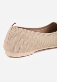 Born2be - Ciemnobeżowe Balerinki z Elastyczną Cholewką Lililena. Okazja: do pracy, na co dzień, na spacer. Kolor: beżowy. Materiał: jeans. Szerokość cholewki: normalna. Sezon: wiosna, lato. Styl: klasyczny, casual #5
