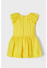 Mayoral sukienka dziecięca kolor żółty mini rozkloszowana. Kolor: żółty. Typ sukienki: rozkloszowane. Długość: mini #3