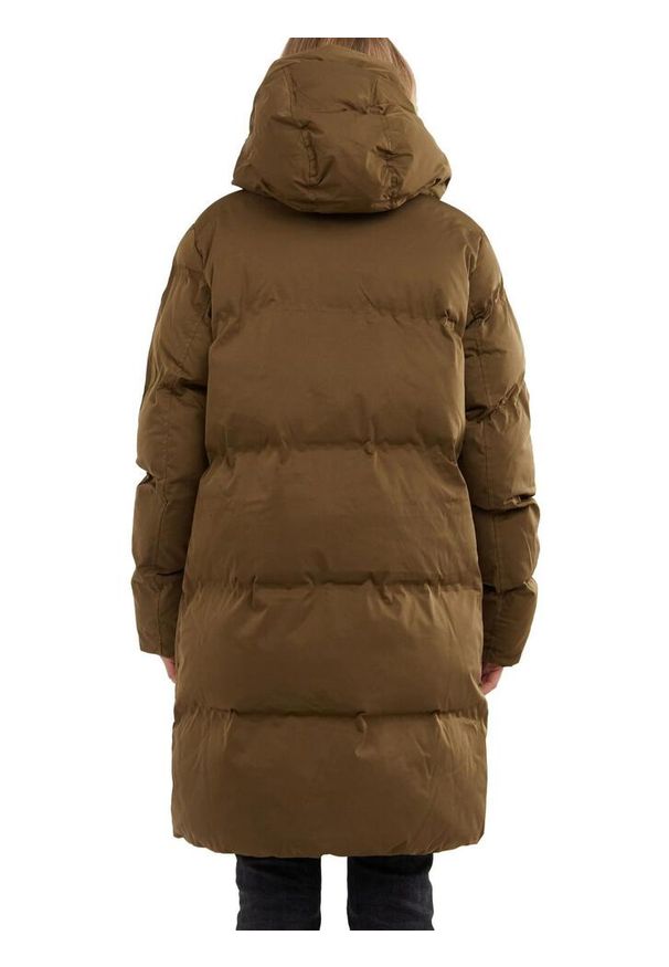 FUNDANGO - Damski płaszcz zimowy Fundango Vanessa Padded. Kolor: zielony. Sezon: zima