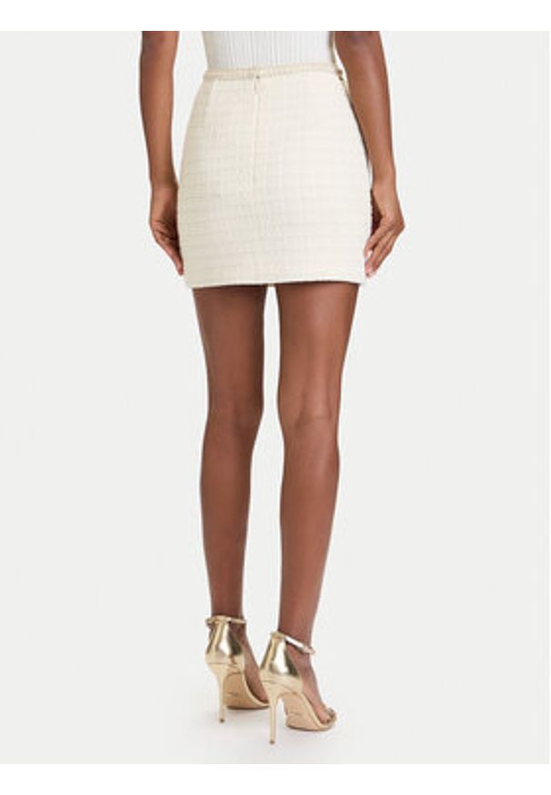 Marciano Guess Spódnica mini 5BGD08 7394A Écru Regular Fit. Materiał: syntetyk