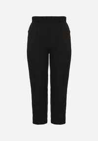 Born2be - Czarne Szerokie Spodnie z Bawełną i Wysokim Stanem Naitte. Okazja: na co dzień. Stan: podwyższony. Kolor: czarny. Materiał: bawełna. Styl: elegancki, casual #3