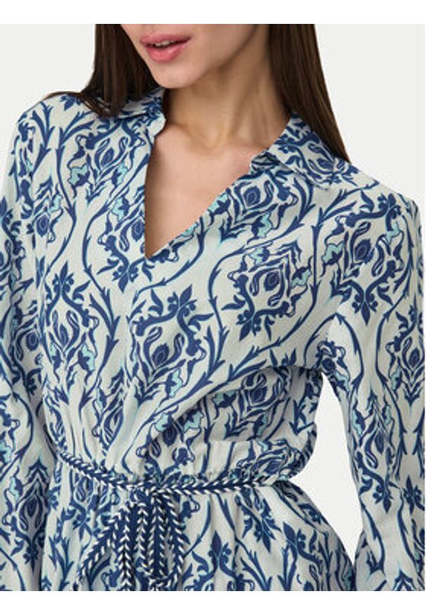 JDY Sukienka koszulowa Anna 15325610 Niebieski Regular Fit. Kolor: niebieski. Materiał: bawełna. Typ sukienki: koszulowe