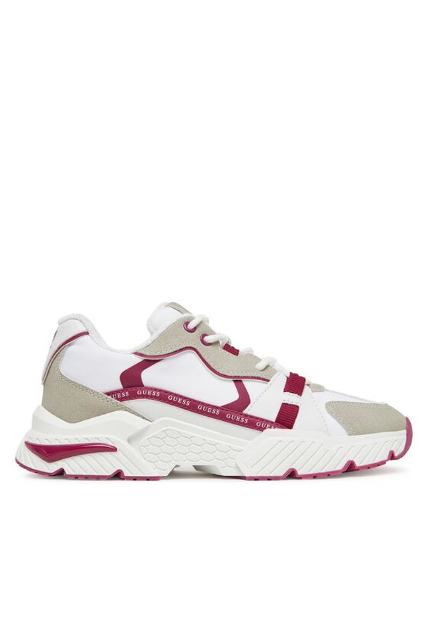 Guess Sneakersy FLJCAR ELE12 Biały. Kolor: biały. Materiał: skóra