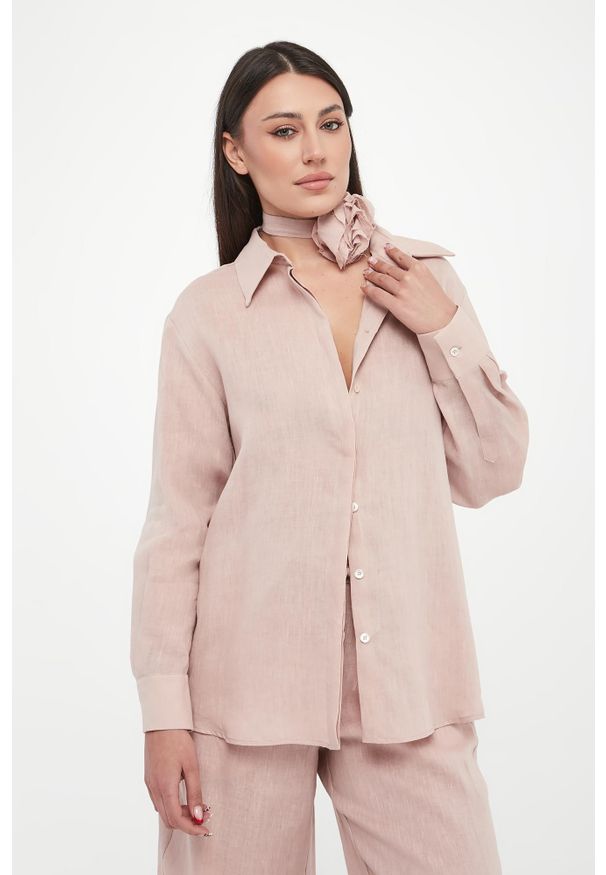Marella - Koszula damska lniana Editore MARELLA SPORT. Materiał: len. Styl: sportowy