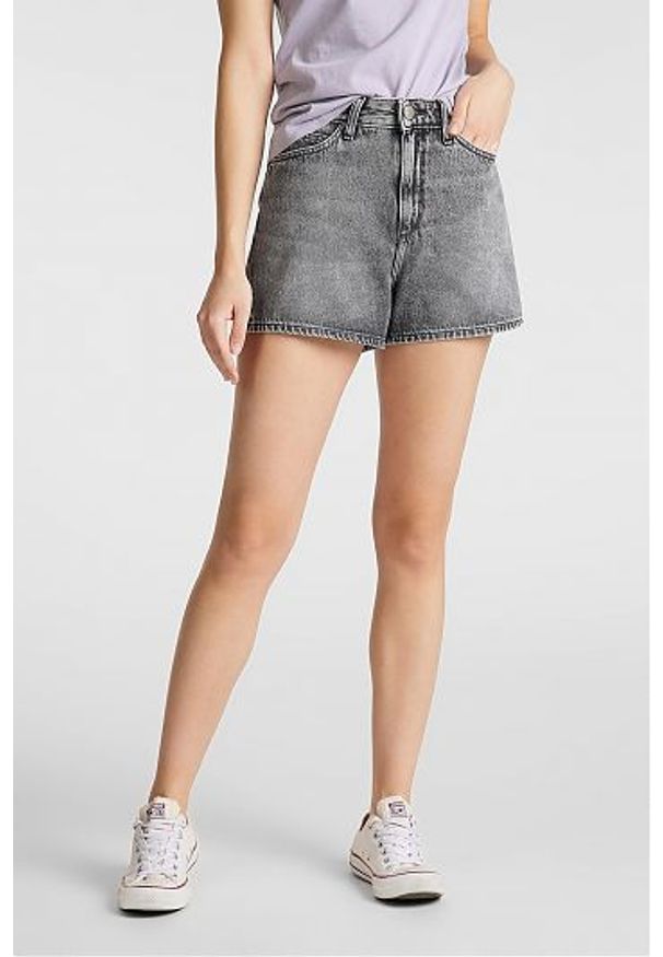 Lee - LEE Thelma Short DAMSKIE SHORTY JEANSOWE GREY SARANDON L37BGFZN. Materiał: jeans