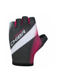 CHIBA - Rękawiczki rowerowe męskie Chiba Solar. Kolor: różowy, czarny, wielokolorowy
