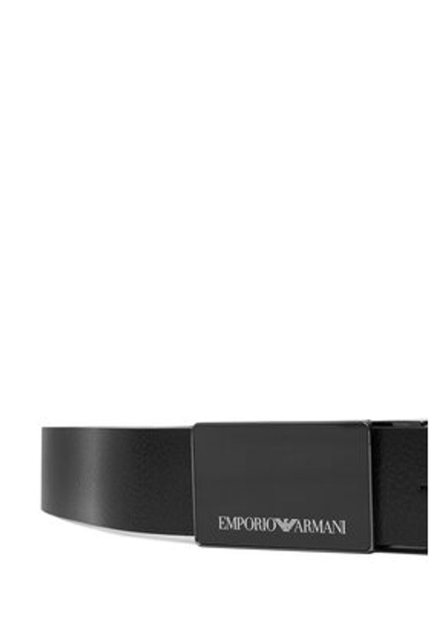 Emporio Armani Pasek Męski Y4S427 YTU7J 84372 Czarny. Kolor: czarny. Materiał: skóra