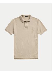 Polo Ralph Lauren Polo 710938137011 Beżowy Slim Fit. Typ kołnierza: polo. Kolor: beżowy. Materiał: bawełna #5