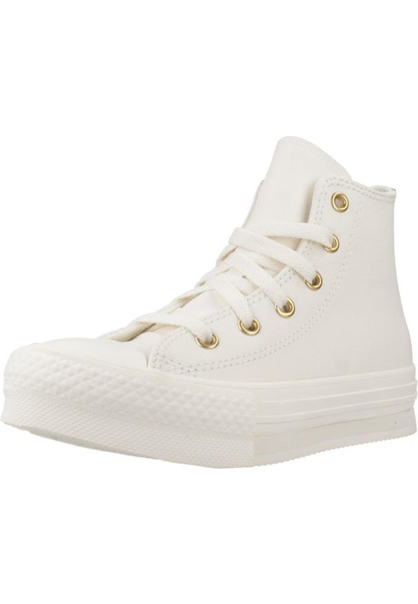 Converse - Kapcie CONVERSE CHUCK TAYLOR ALL STAR EVA LIFT Biały. Kolor: biały. Materiał: syntetyk, tkanina, skóra