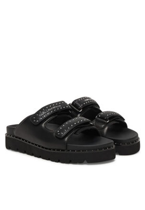 Karl Lagerfeld - KARL LAGERFELD Klapki KL81500S Czarny. Kolor: czarny. Materiał: skóra