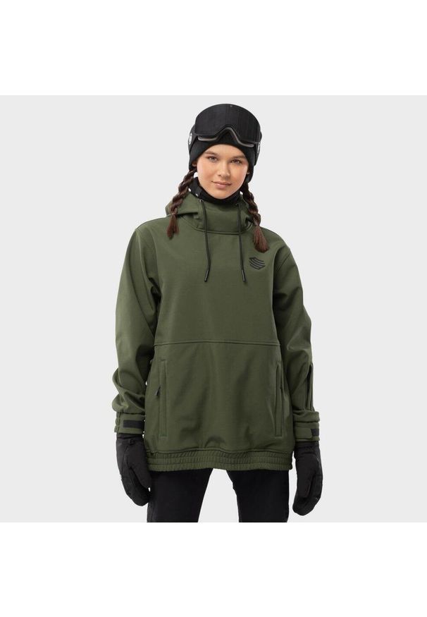 SIROKO - Damska kurtka snowboardowa Sporty zimowe Siroko W1-W Kilimanjaro. Kolor: zielony. Sezon: zima. Sport: snowboard