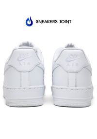 Nike - NIKE - Sneakersy Air Force 1 Low All White. Kolor: biały. Materiał: guma. Szerokość cholewki: normalna. Model: Nike Air Force