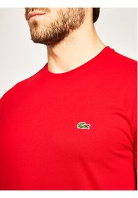 Lacoste T-Shirt TH6709 Czerwony Regular Fit. Kolor: czerwony. Materiał: bawełna #4