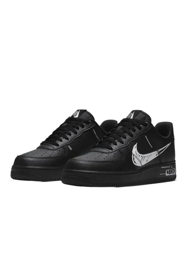 Buty do chodzenia męskie Nike Air Force 1 LV8 Utility. Kolor: czarny. Materiał: syntetyk, tkanina, skóra, materiał. Model: Nike Air Force. Sport: turystyka piesza