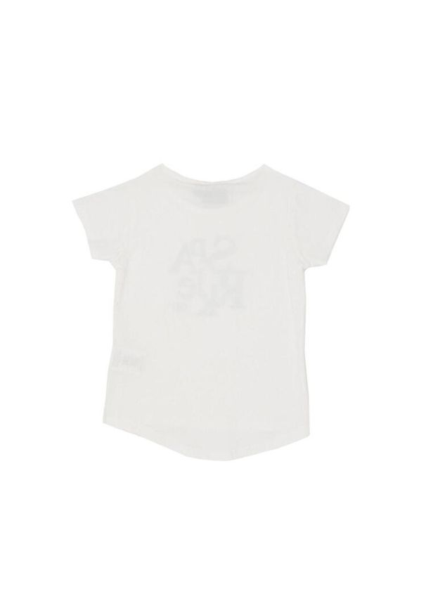LEONE 1947 APPAREL - Błyszcząca koszulka dziewczęca z krótkim rękawem. Kolor: biały. Długość rękawa: krótki rękaw. Długość: krótkie. Sport: joga i pilates