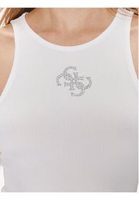 Guess Top W4RP43 KAZH2 Biały Slim Fit. Kolor: biały. Materiał: syntetyk #4