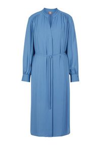 BOSS - Boss Sukienka codzienna 50474185 Niebieski Regular Fit. Okazja: na co dzień. Kolor: niebieski. Materiał: wiskoza. Typ sukienki: proste. Styl: casual #6