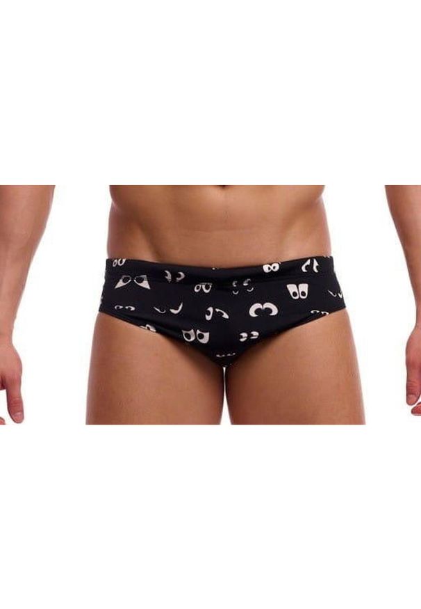 FUNKY TRUNKS - Kąpielówki męskie Funky Trunks Eye Spy - slipy. Kolor: czarny. Materiał: poliester