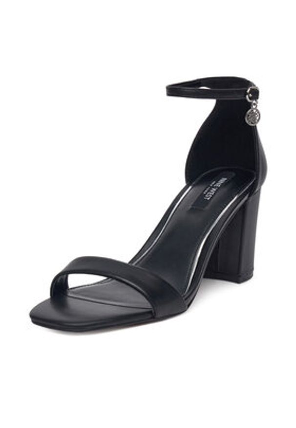 Nine West Sandały WFA2647-1 Czarny. Kolor: czarny. Materiał: skóra