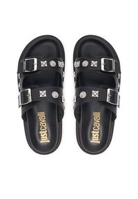 Just Cavalli Klapki 80QA3S92 ZPB91 Czarny. Kolor: czarny. Materiał: skóra #2
