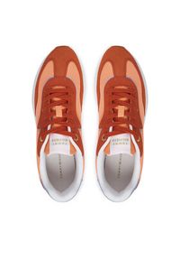 TOMMY HILFIGER - Tommy Hilfiger Sneakersy Th Retro Runner Mix FW0FW09410 Pomarańczowy. Kolor: pomarańczowy. Materiał: materiał #5