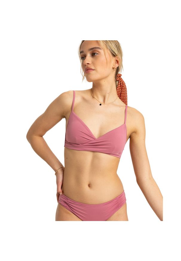 Roxy - Stanik bikini typu bralette dla Kobiety BEACH CLASSICS Różowy. Kolor: różowy. Materiał: poliester, materiał, elastan