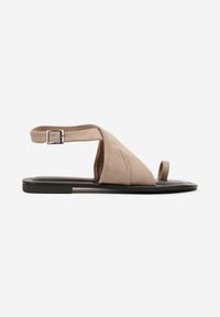 Born2be - Ciemnobeżowe Sandały Vices w Stylu Japonek Naliessa. Okazja: na co dzień, na spacer. Zapięcie: sprzączka. Kolor: beżowy. Styl: elegancki, casual #6