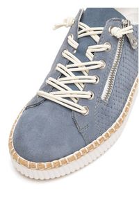 Rieker Półbuty M2940-10 Niebieski. Kolor: niebieski. Materiał: skóra, zamsz #7